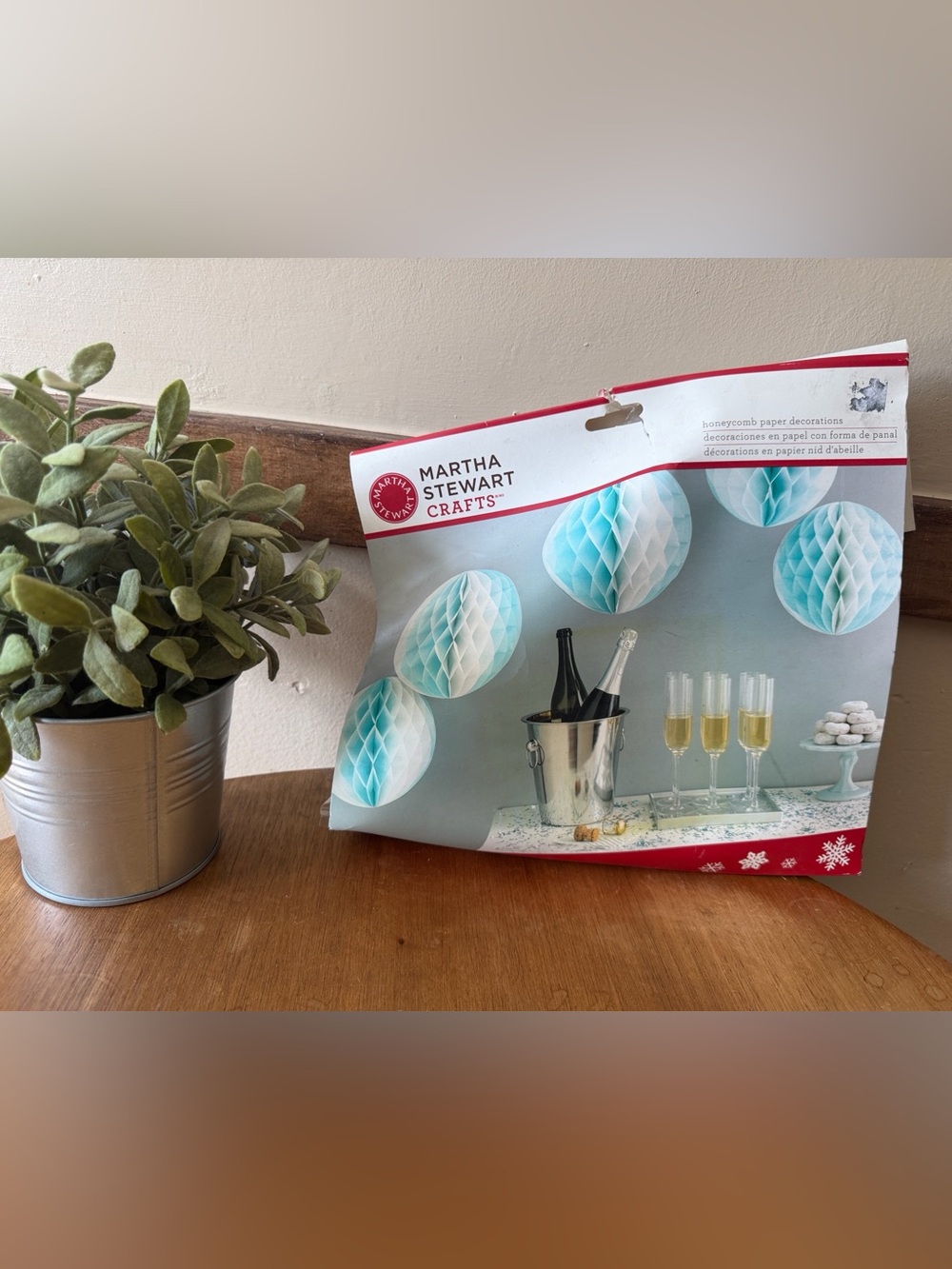Martha Stewart Blue Honeycomb Paper Party Ornaments